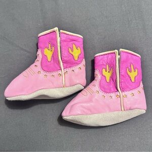 Roper Pink and Yellow Girls' Cowboy Boot Soft Sole